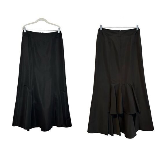 Ann Taylor Black Formal Pleated Maxi Skirt | Size 10 - Picture 1 of 9